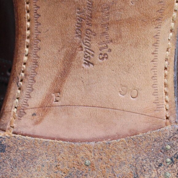 Church's Brown Leather Brogues, Size 9 F (wide) US, Made in England, EUC - Picture 11 of 14